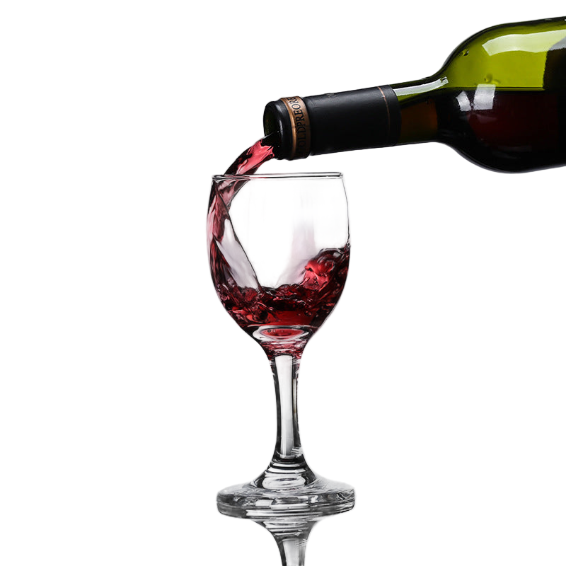 maschinengeblasener Rotweinkelch - elegantes verdicktes Glas