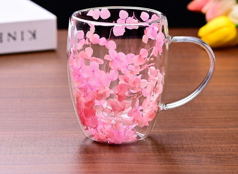 Doppellagiger Kaffee- und Wasserbecher aus Glas - stilvoll und langlebig