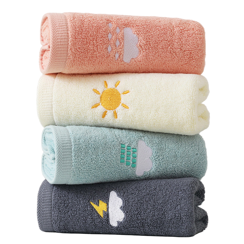 Embroidered towel made of pure cotton - soft and absorbent (74x34cm)