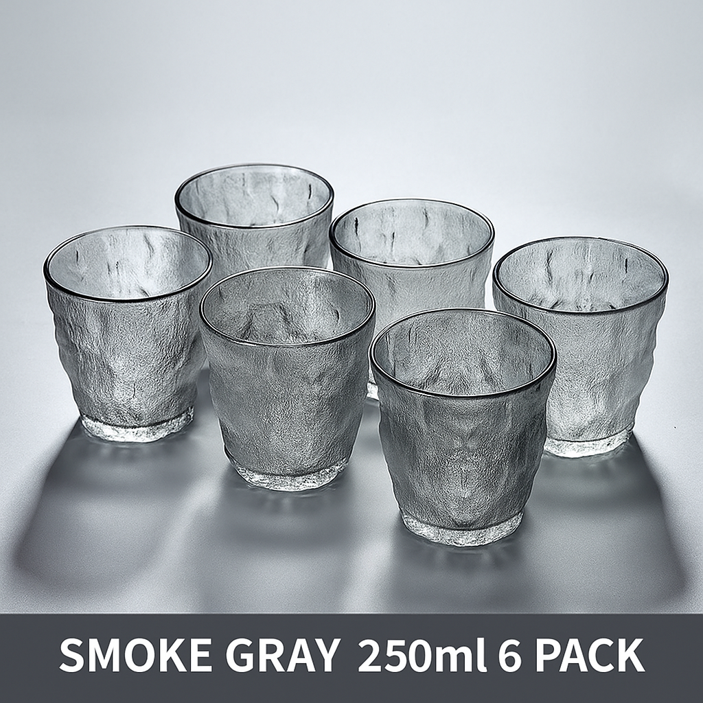 Sechserpack Glas mit Gletschermuster im japanischen Stil - elegant und langlebig