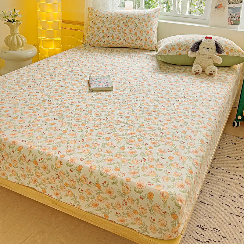 Four-Season Floral Mattress Protector – Washable & Breathable My Store