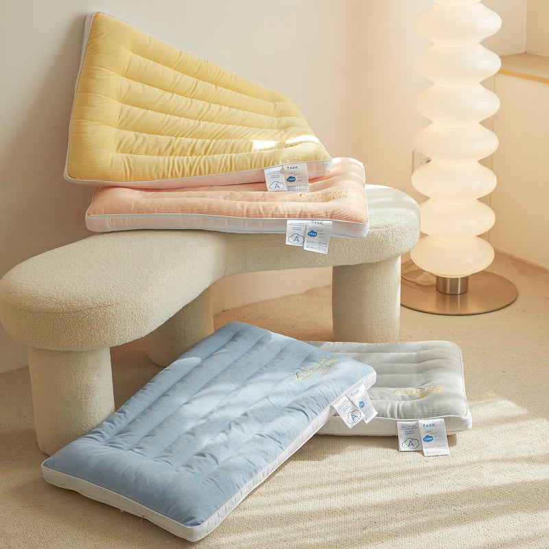 Orthopedic pillow with Cloud-Soft Velvet cover – Ergonomic pillow core made of corn velour & silk cotton