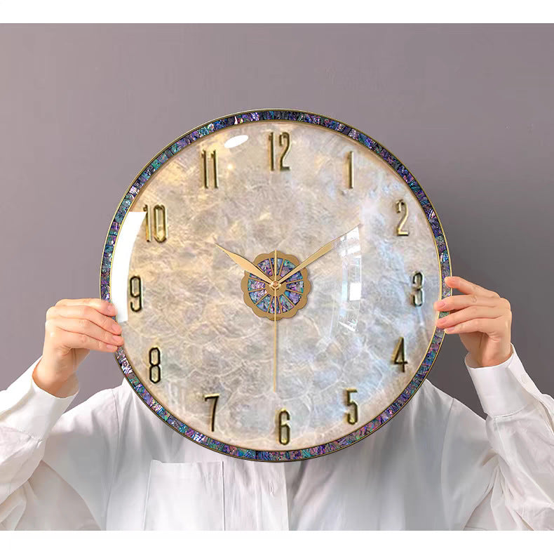 Luxus-Muschelwanduhr - elegantes & modernes Design