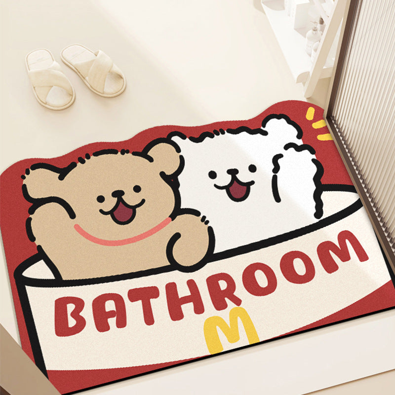 Cartoon Diatomite Quick-Drying Bath Mat