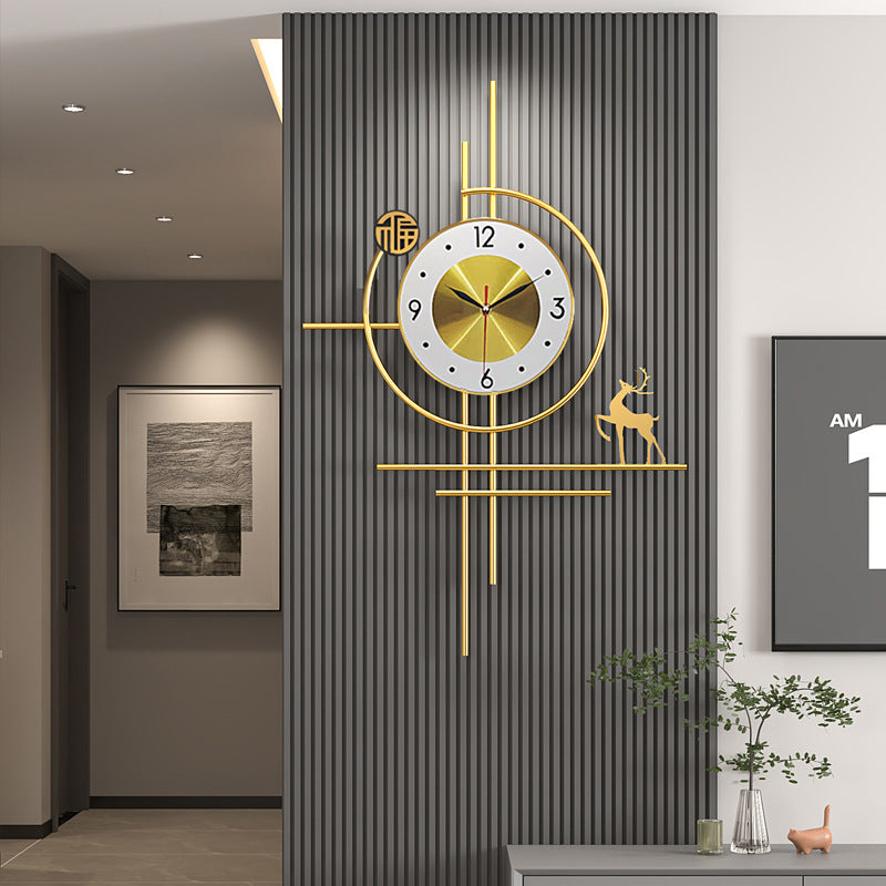 Modern grid wall clock – stylish silent timepiece