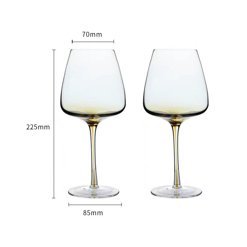 luxury burgundy crystal wine glass – elegant red rod & black base