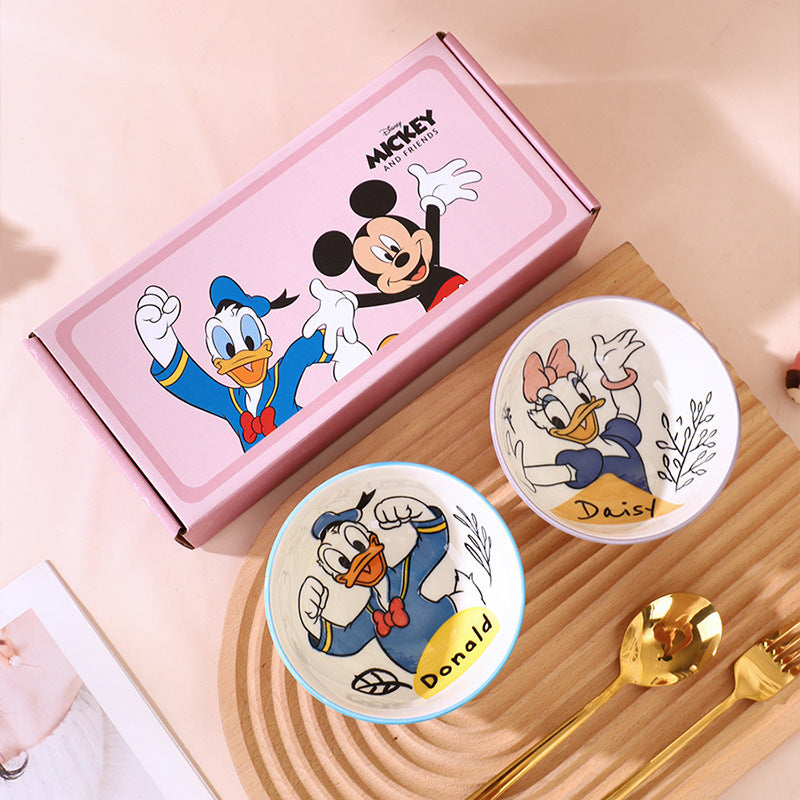 Disney Mickey ceramic rice bowl set (4.5-inch, 4-piece)