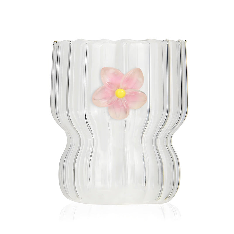 rosa Schleife Borosilikatglas Becher 300 ML- hitzebeständig & stilvoll