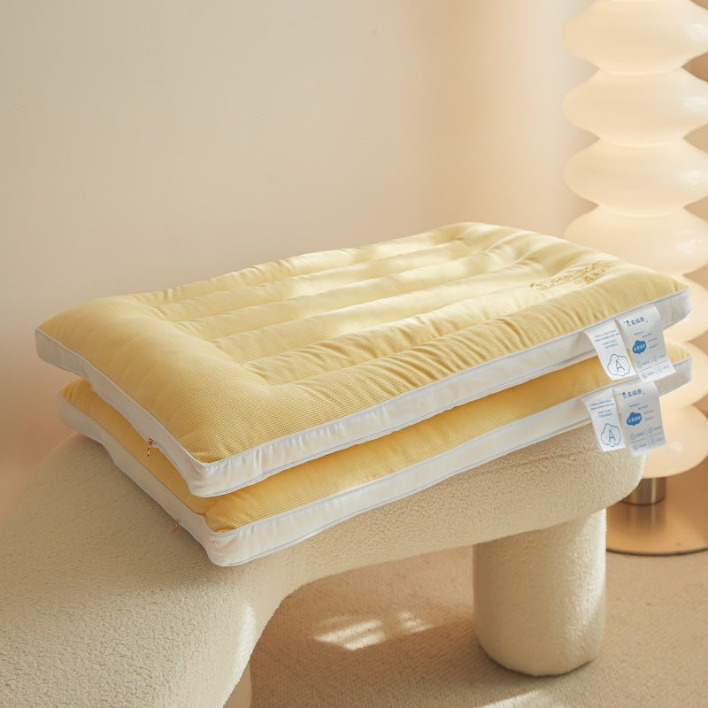Orthopedic pillow with Cloud-Soft Velvet cover – Ergonomic pillow core made of corn velour & silk cotton