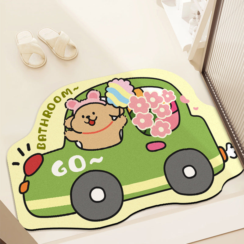 Cartoon Diatomite Quick-Drying Bath Mat
