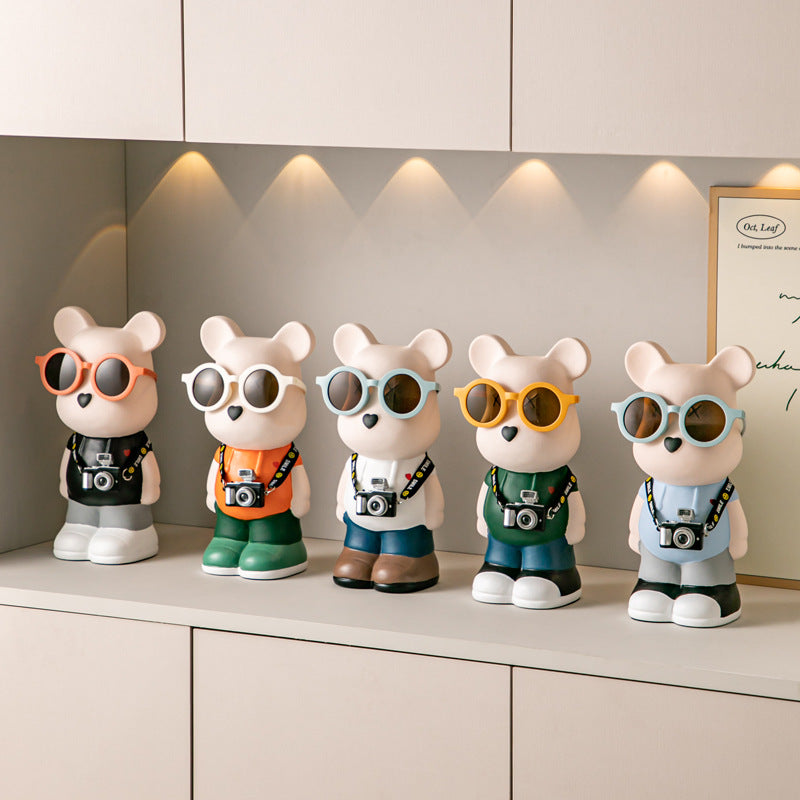 Cartoon gewalttätiger Bär Sparschwein - moderne Keramik Dekor