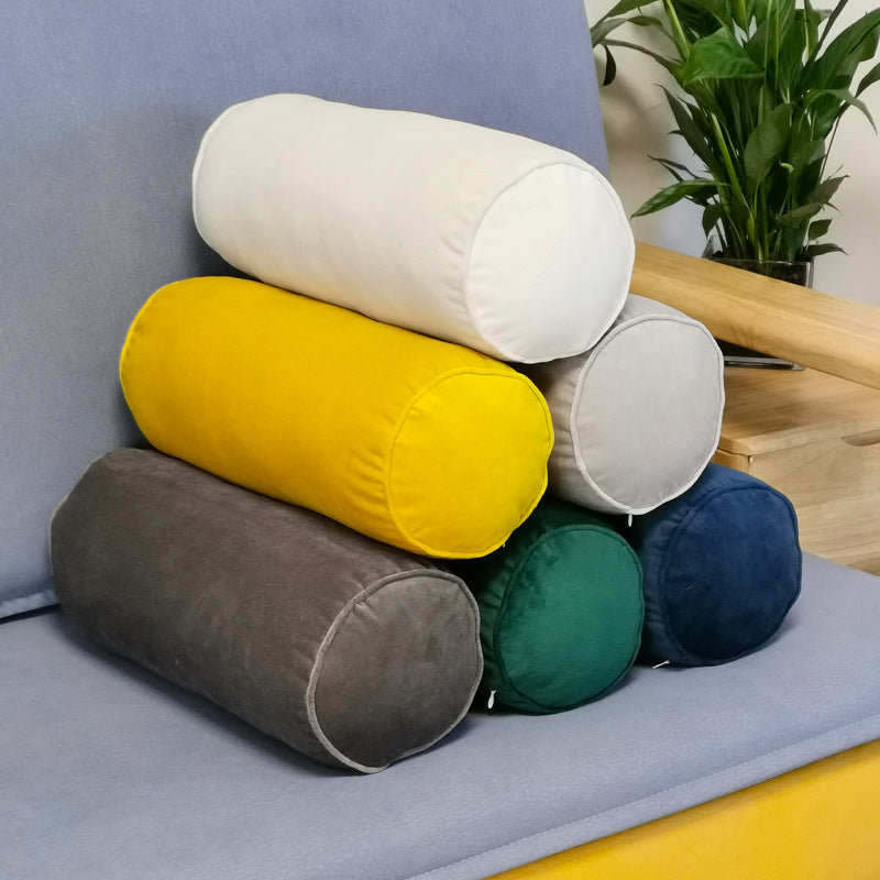 Dutch Velvet Cylinder Pillow – Neck Roll & Sleeping Pillow for Legs or Back
