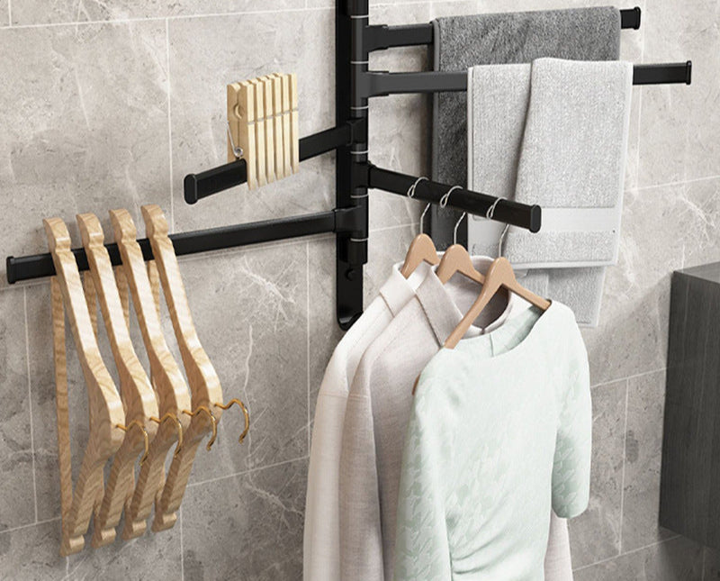 Bohlfreier Drehbarer Handtuchhalter – 2-lagiges, Platzsparendes Design | Badezimmer Aufbewahrung
