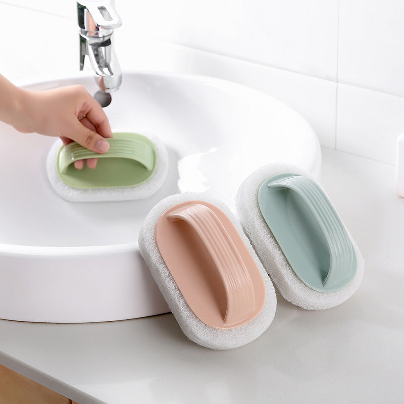Multi-purpose cleaning brush with handle - for bathroom and kitchen