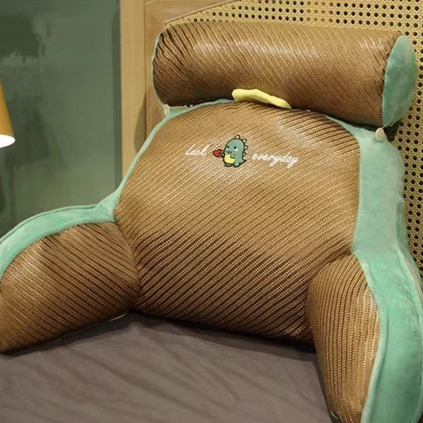 Back support pillow for the bed – Soft cozy pillow with armrests & neck pillow, perfect for reading and relaxing