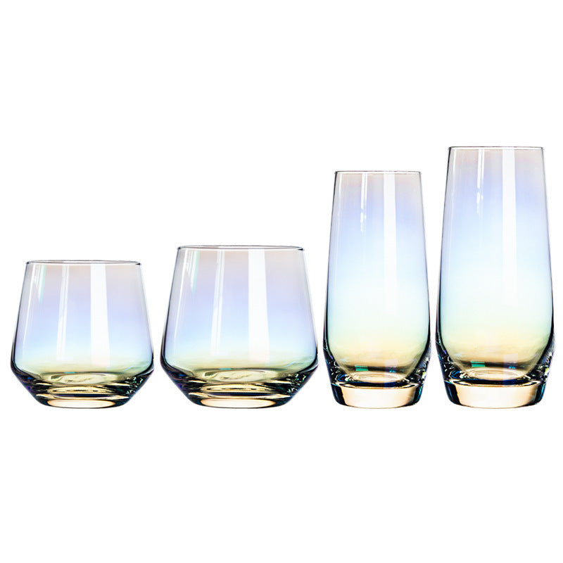 Creative Colorful Ion-Coated Glass Cup – stylish & versatile