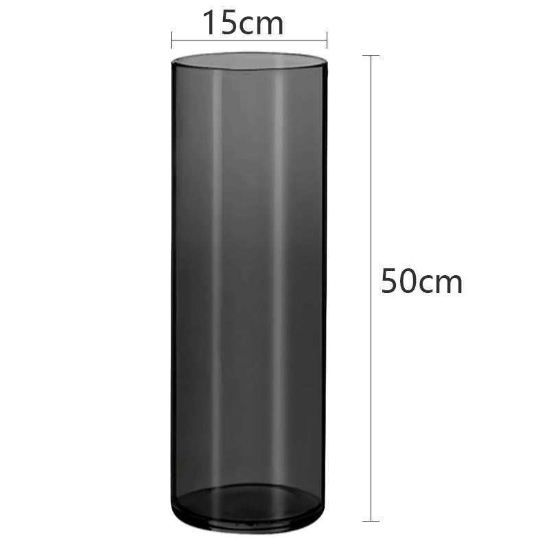 Schwarze Acrylvase - moderne Blumenvase mit großem Fassungsvermögen