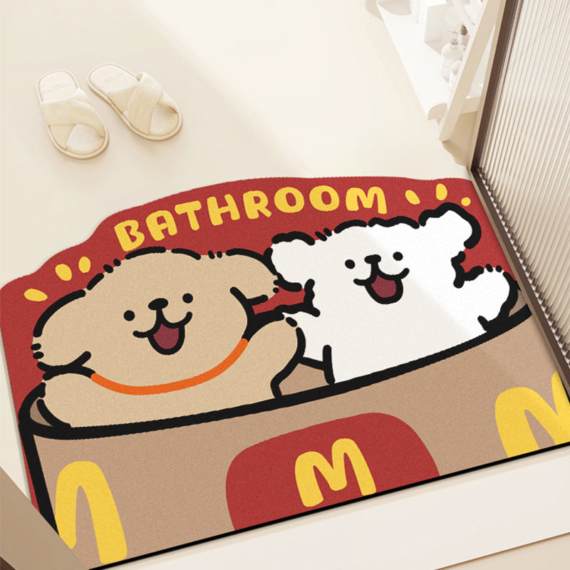 Cartoon Diatomite Quick-Drying Bath Mat