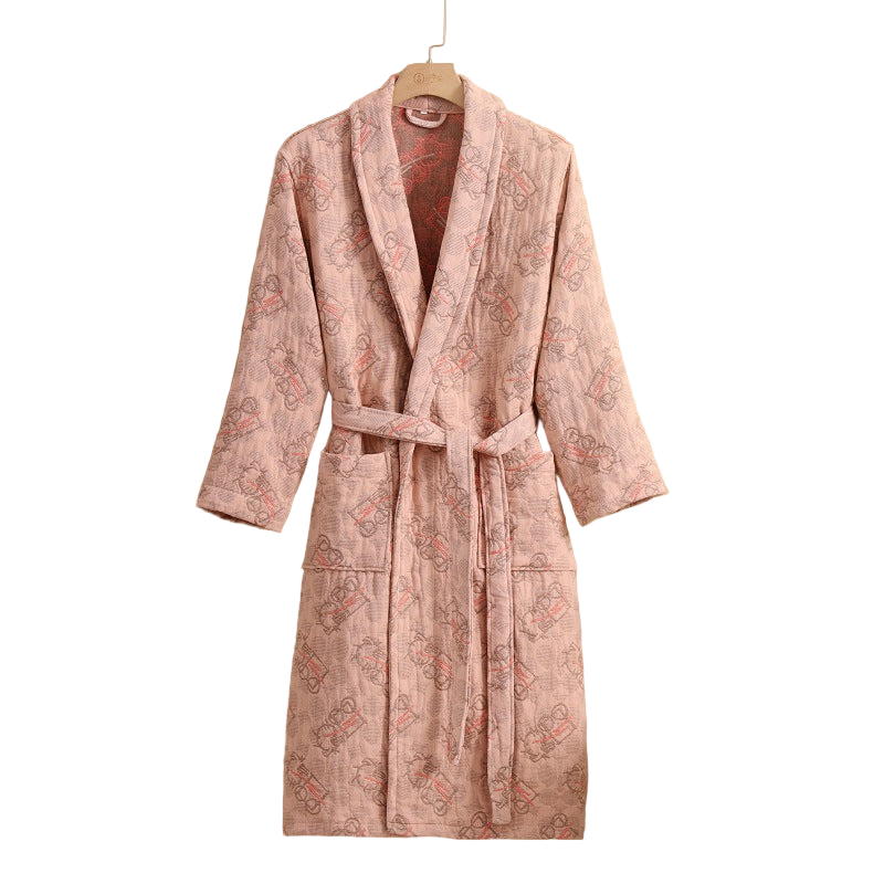 Four-layer pure cotton gauze bathrobe – soft and breathable