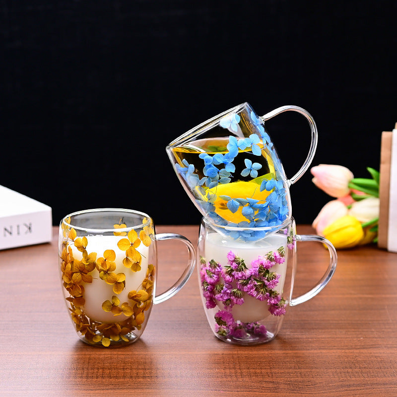 Doppellagiger Kaffee- und Wasserbecher aus Glas - stilvoll und langlebig