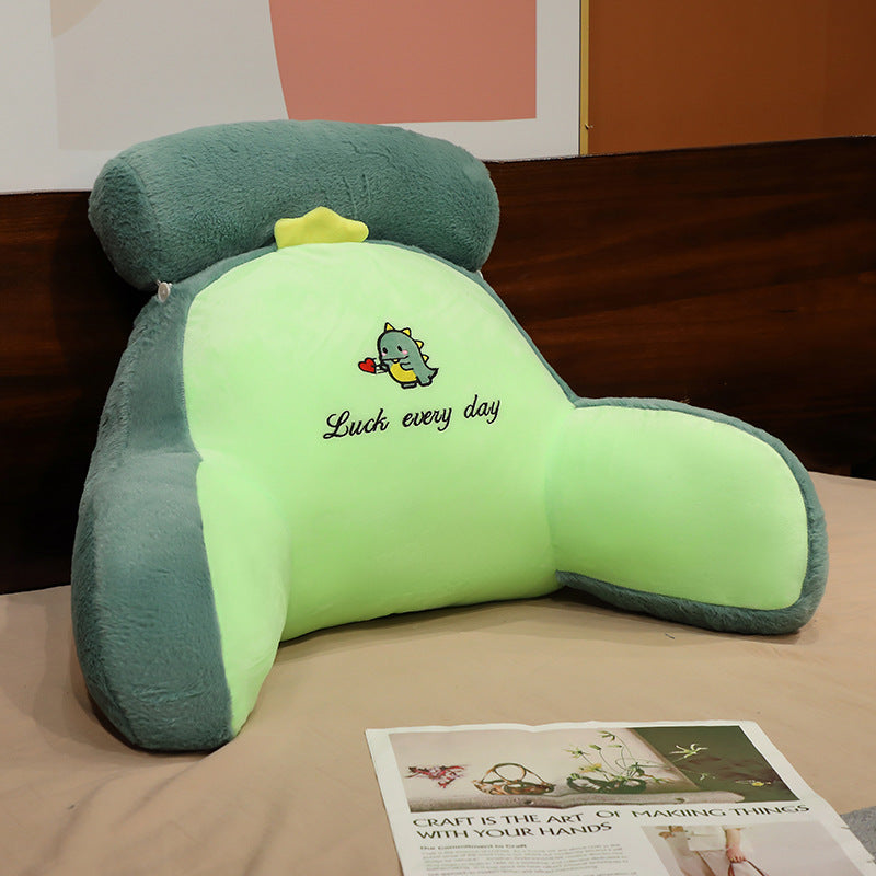 Back support pillow for the bed – Soft cozy pillow with armrests & neck pillow, perfect for reading and relaxing