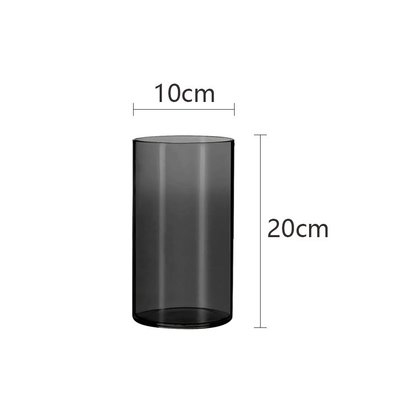 Schwarze Acrylvase - moderne Blumenvase mit großem Fassungsvermögen