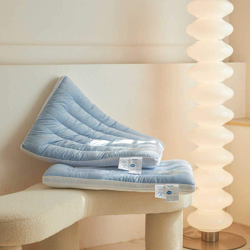Orthopedic pillow with Cloud-Soft Velvet cover – Ergonomic pillow core made of corn velour & silk cotton