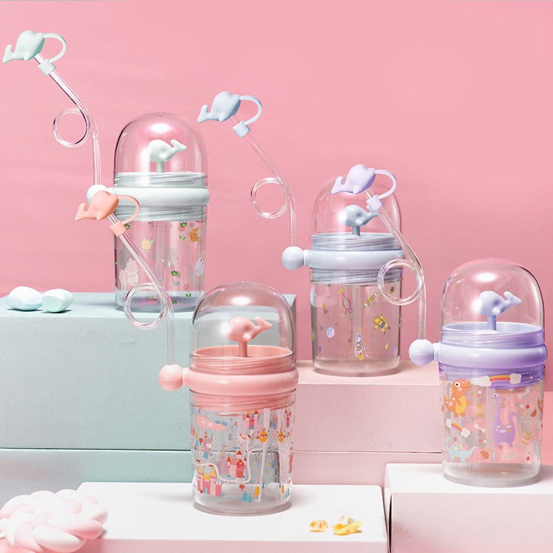 Niedlicher Wal-Wassersprühbecher - tropffeste Kinderflasche