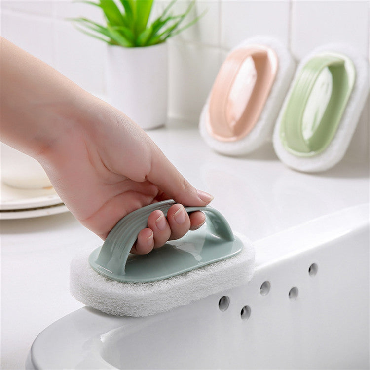 Multi-purpose cleaning brush with handle - for bathroom and kitchen