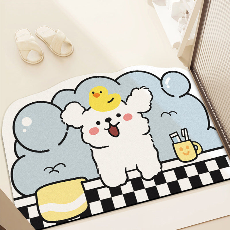 Cartoon Diatomite Quick-Drying Bath Mat