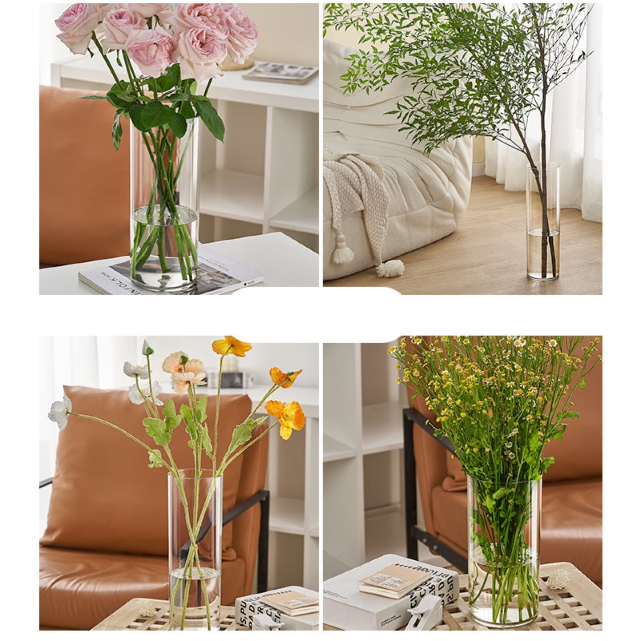 Transparente Acrylvase – Bruchsicherer Hydroponik-Blumenhalter