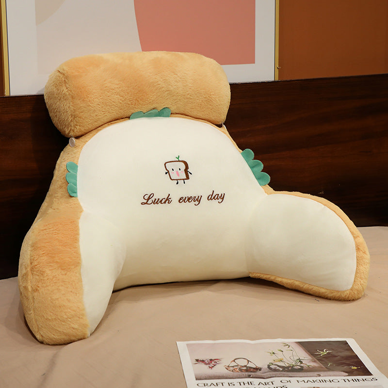 Back support pillow for the bed – Soft cozy pillow with armrests & neck pillow, perfect for reading and relaxing