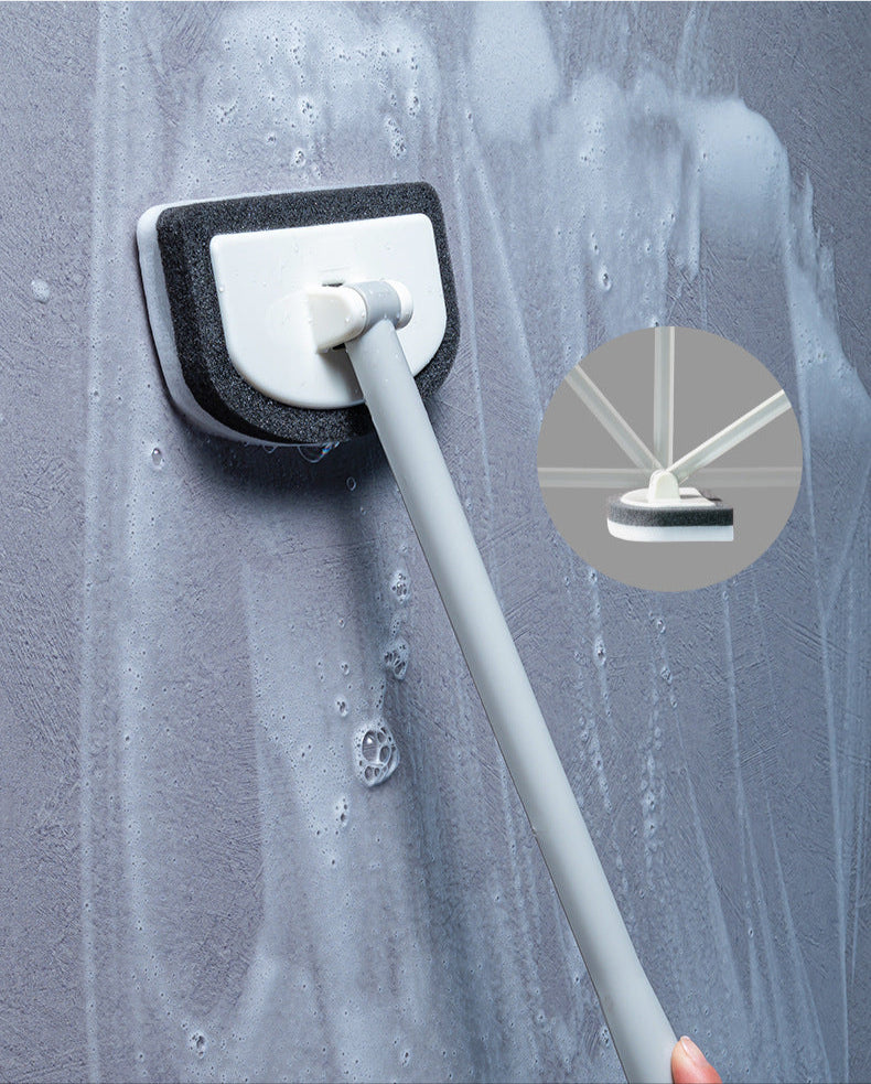 Wall and joint cleaning brush for the bathroom – Nano cleaning head with telescopic handle