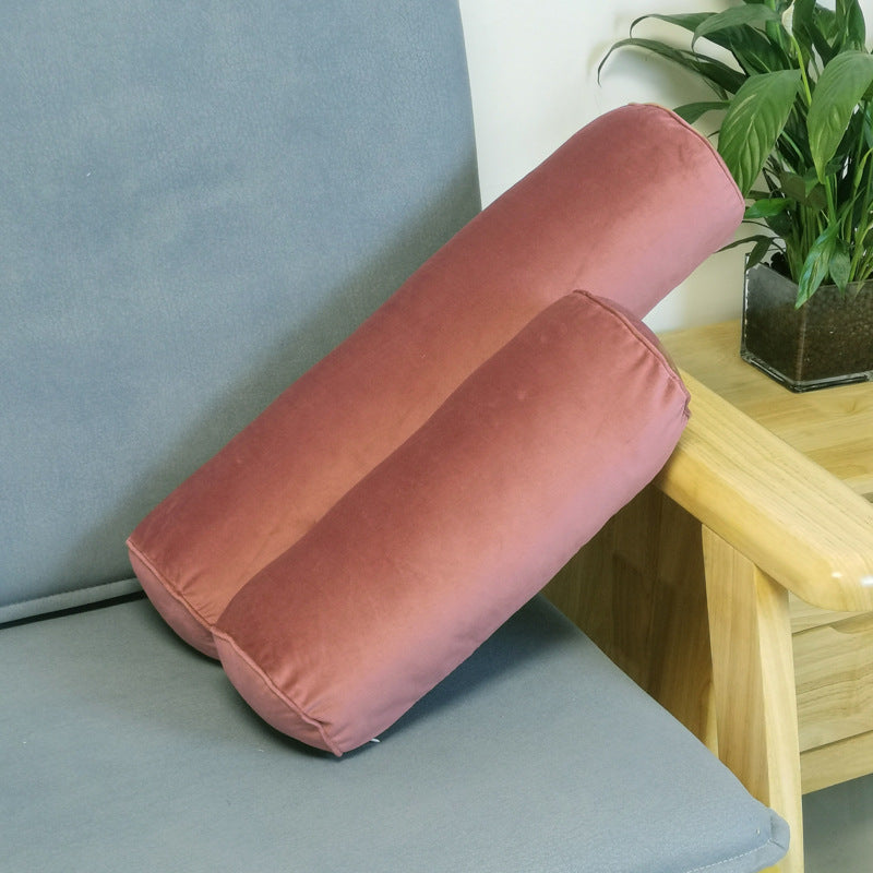 Dutch Velvet Cylinder Pillow – Neck Roll & Sleeping Pillow for Legs or Back