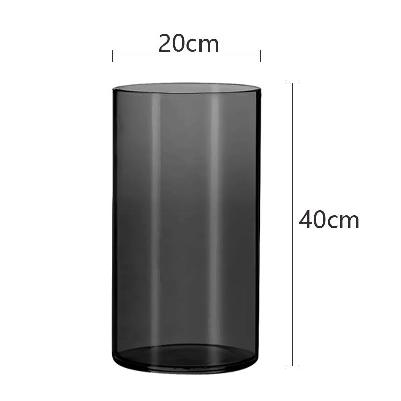 Schwarze Acrylvase - moderne Blumenvase mit großem Fassungsvermögen