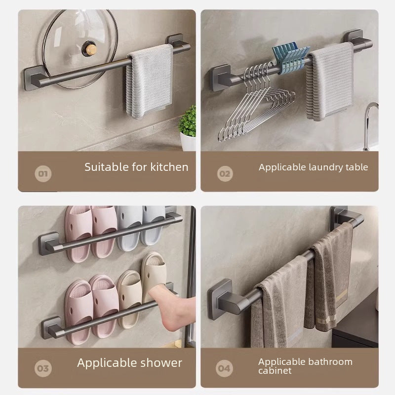 Hole-free wall-mounted slipper rack - space-saving & drip-dry