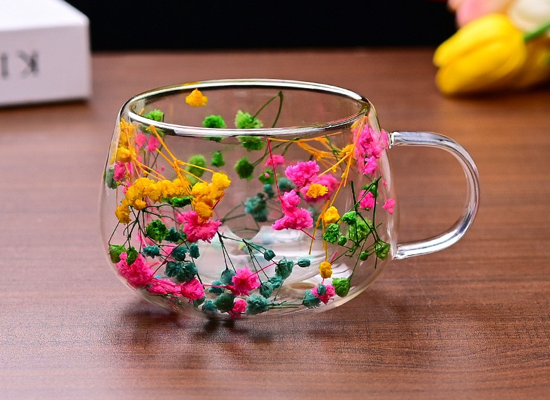 Doppellagiger Kaffee- und Wasserbecher aus Glas - stilvoll und langlebig