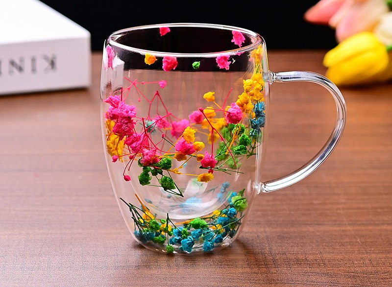 Doppellagiger Kaffee- und Wasserbecher aus Glas - stilvoll und langlebig