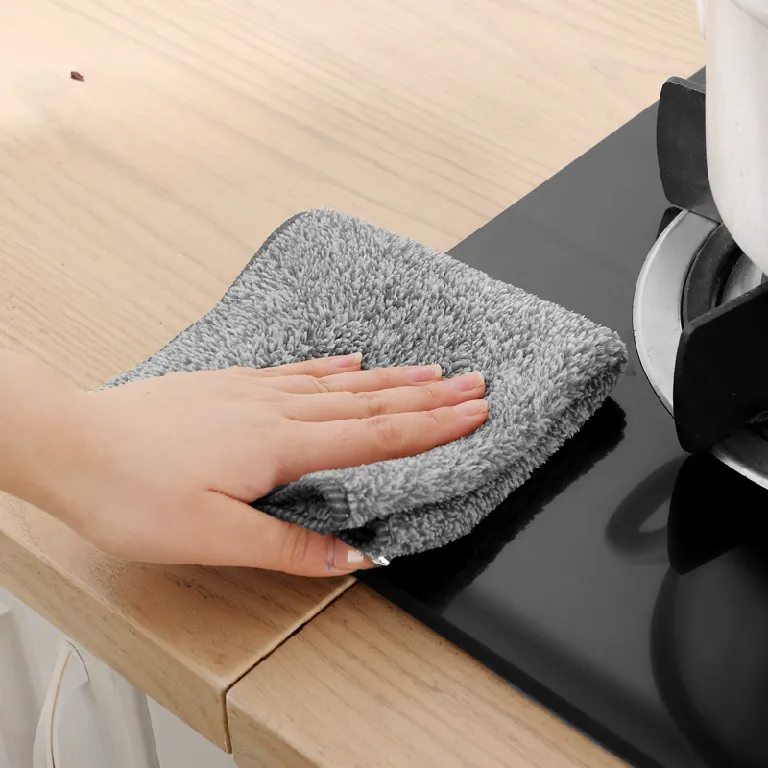 Bamboo charcoal dishcloth - thick, absorbent & oil-free